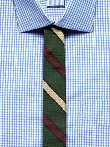 striped shirt checked tie mix patterns