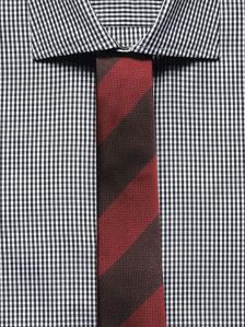 striped shirt checked tie mix patterns