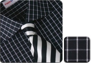 checked tie on checked shirts