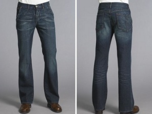 boot cut jeans that gives more width and proportion to tall men