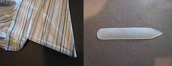 collar stays used for collars in mens shirts