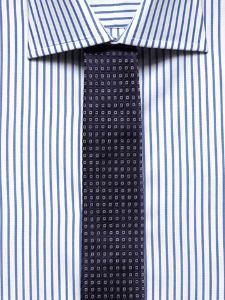 striped shirt checked tie mix patterns